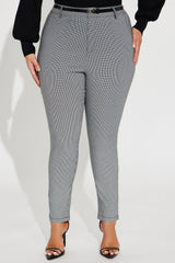 Keep It Up Plaid Pants - Black/combo