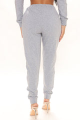 Latest And Greatest French Terry Jogger - Heather Grey