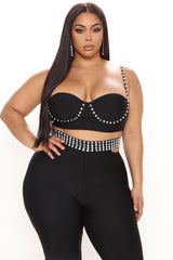 Stud At The Club Pant Set - Black