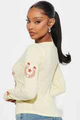 Precious Moments Cowboy Shop Long Sleeve Top - Yellow
