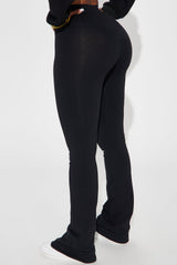 Lakers Courtside Wide Leg Pant - Black