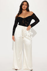 Elevate You Satin Pant - Cream