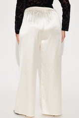 Elevate You Satin Pant - Cream
