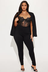 Tasha Pintuck Ponte Legging - Black