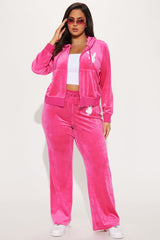 Playboy Bunny Velour Zip Up Hoodie - Pink