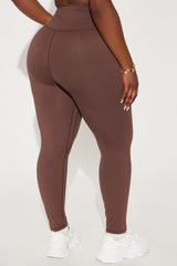 Get It Right 7/8 Active Legging - Chocolate