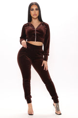 Down To Lounge Pant Set - Brown