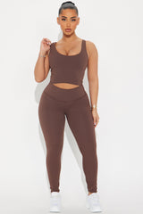 Get It Right 7/8 Active Legging - Chocolate