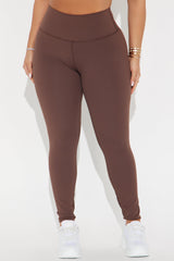 Get It Right 7/8 Active Legging - Chocolate