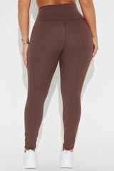 Get It Right 7/8 Active Legging - Chocolate