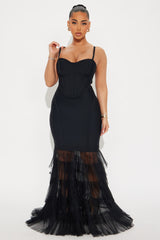 Always Elegant Bandage Skirt Set - Black