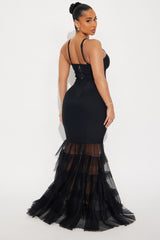 Always Elegant Bandage Skirt Set - Black