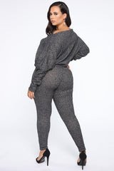 Feeling The Chill Sweater Set - Charcoal