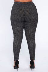 Feeling The Chill Sweater Set - Charcoal