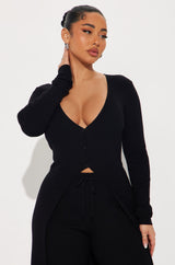 Sasha Flyaway Sweater Pant Set - Black