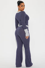 Easy Everyday Flare Pant Set - Navy/combo