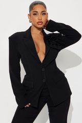 Rosetta Blazer Pant Set - Black