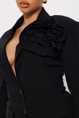 Rosetta Blazer Pant Set - Black