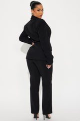 Rosetta Blazer Pant Set - Black