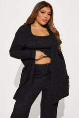 Calm N Cozy 3 Piece Pant Set - Black