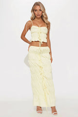 Sweet Essence Maxi Skirt Set - Yellow