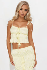 Sweet Essence Maxi Skirt Set - Yellow