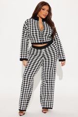 Do You Love Me Sweater Pant Set - Black/White