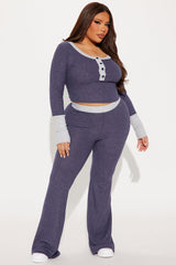 Easy Everyday Flare Pant Set - Navy/combo