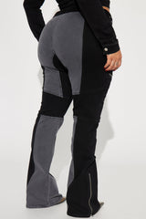 Off To The Races Stretch Bootcut Jeans - Black/Grey