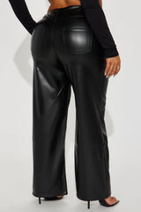 Seraphine Faux Leather Pant - Black