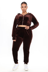 Down To Lounge Pant Set - Brown
