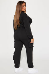 Finding Time Jogger Set  - Black
