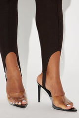 Highly Classified Stirrup Legging - Chocolate