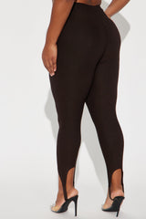 Highly Classified Stirrup Legging - Chocolate