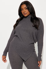 Lucy Asymmetrical Pant Set - Charcoal