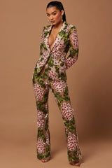 Elodie Floral Embroidered Pant - Pink/combo