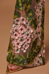 Elodie Floral Embroidered Pant - Pink/combo