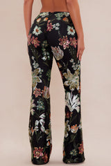 Florencia Embellished Flare Pant - Black/combo