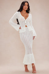 Maribelle Crochet Skirt Set - Cream
