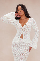 Maribelle Crochet Skirt Set - Cream