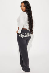 Ed Hardy Love Kills Slowly Stretch Wide Leg Jeans - Black Wash