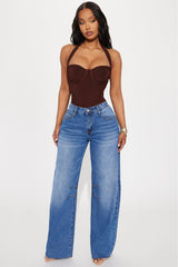 Kenzie Non Stretch Barrel Leg Jeans - Medium Wash