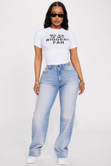 Favorite Forever Tinted Straight Leg Jeans - Pink