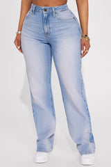 Favorite Forever Tinted Straight Leg Jeans - Pink