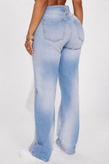 Favorite Forever Tinted Straight Leg Jeans - Pink