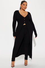 Sasha Flyaway Sweater Pant Set - Black