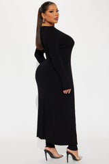 Sasha Flyaway Sweater Pant Set - Black