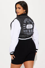 Raiders Home Game Jacket - Black Wash