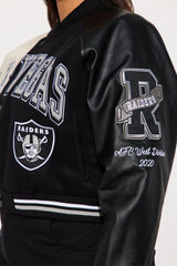 Touchdown Raiders Bomber Jacket - Black