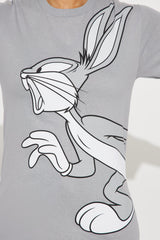 Bugs Bunny Jumbo Print Graphic Tee - Grey